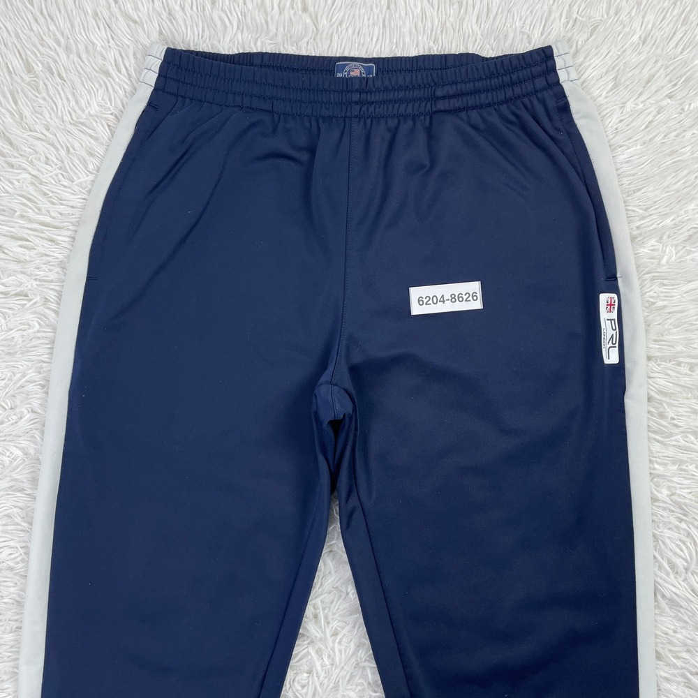 Polo Ralph Lauren Pants Mens Large Blue 2012 London Olympics Ankle Zip Track L - Picture 10 of 10
